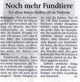 Zeitungsartikel Fundtiere