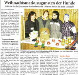 Zeitungsartikel Weihnachtsmarkt